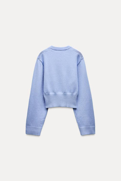 Aria Cropped Knit Sweater