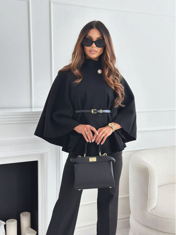 Lauren Belted Cape Jacket