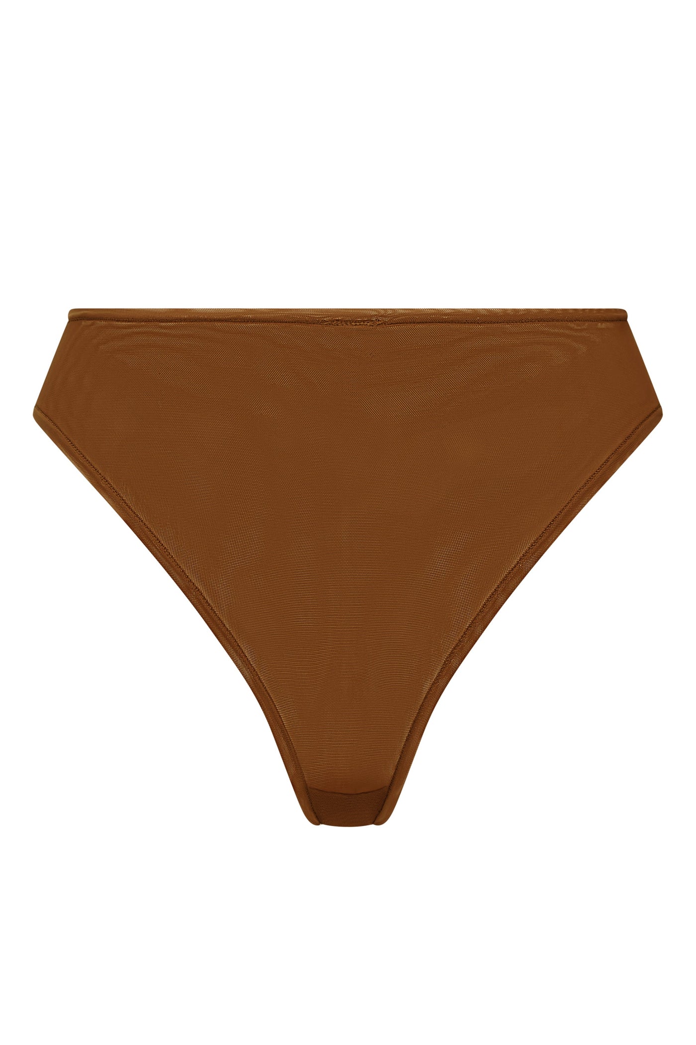 Soft Mesh Brief in Chestnut