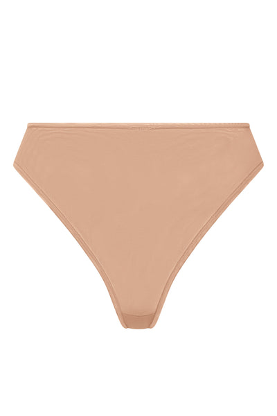 Soft Mesh Brief in Warm Peach