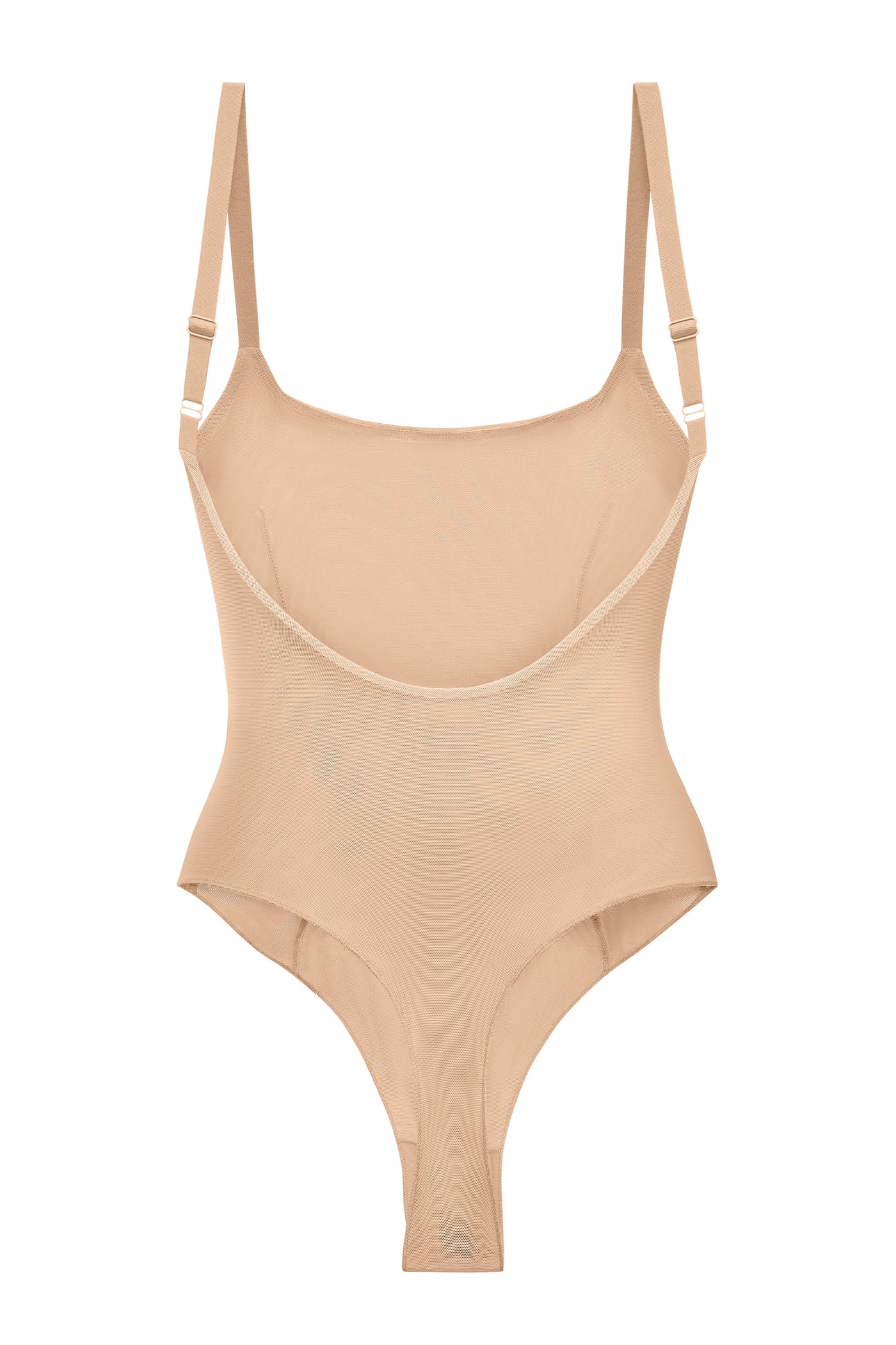 Soft Mesh Bodysuit in Beige