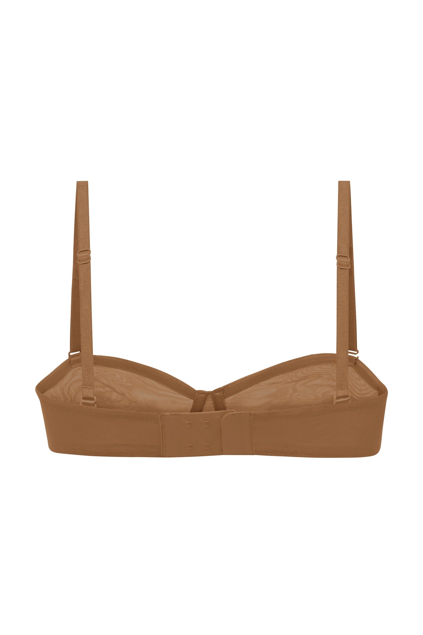 Soft Mesh Strapless Bra in Almond