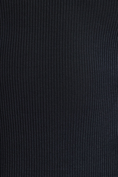 Ribbed Modal Long Sleeve Bodysuit in Black