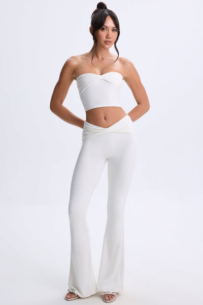 Twist-Front Bandeau Top in White