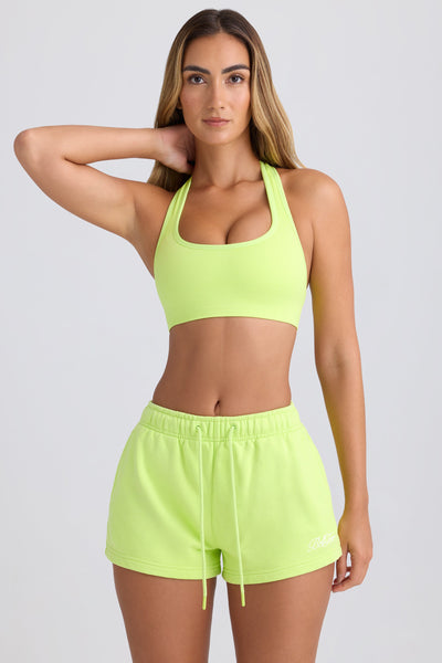 Mid-Rise Sweat Shorts in Key Lime