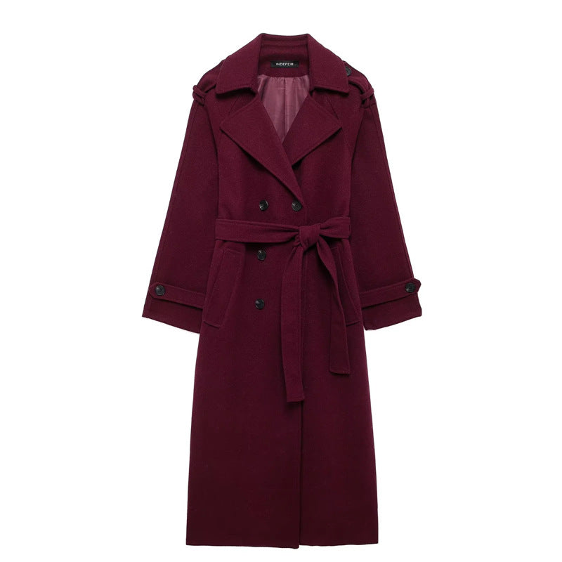 Elara Burgundy Coat