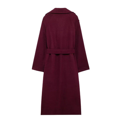 Elara Burgundy Coat