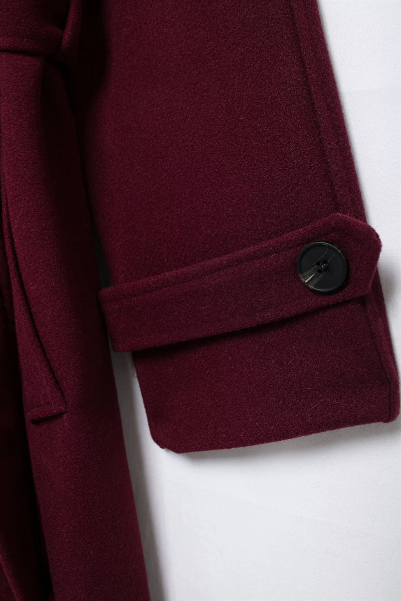 Elara Burgundy Coat