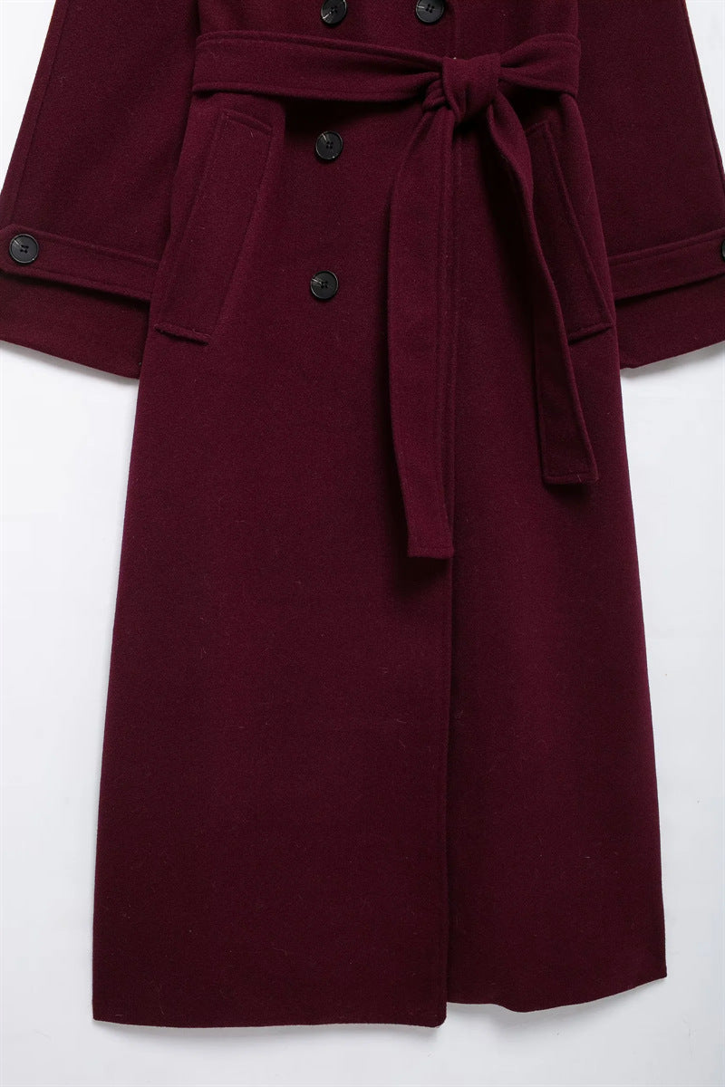 Elara Burgundy Coat