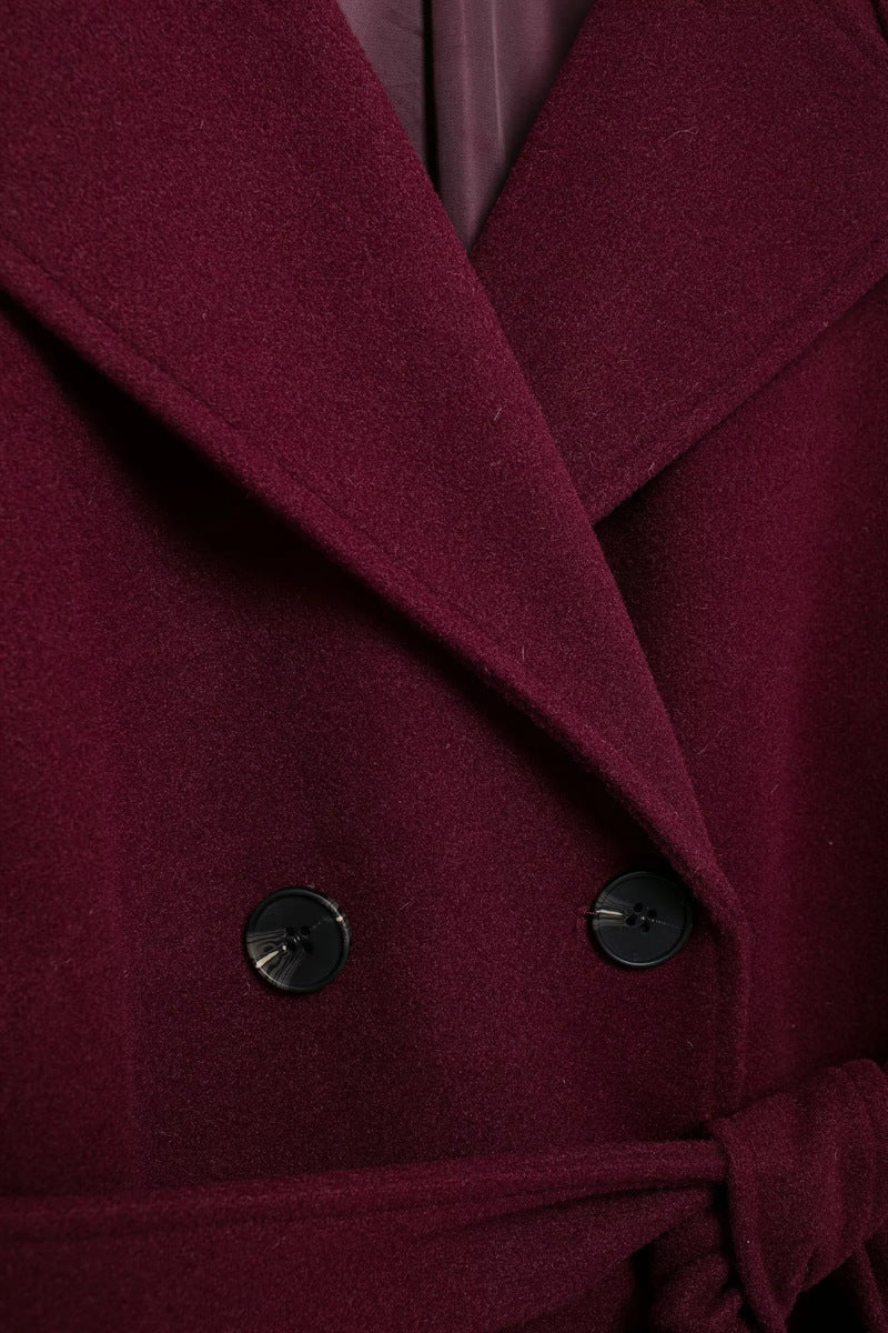 Elara Burgundy Coat