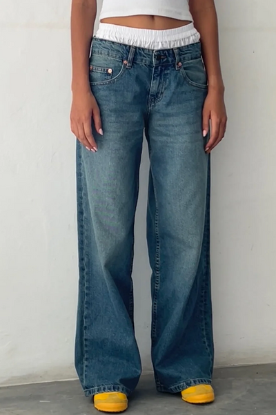 MIAMI Wide leg lowrise jeans | 1+1 Gratis