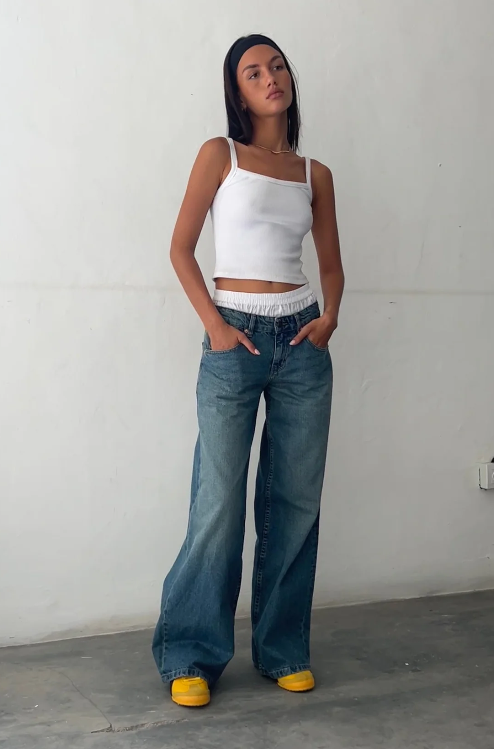 MIAMI Wide leg lowrise jeans | 1+1 Gratis