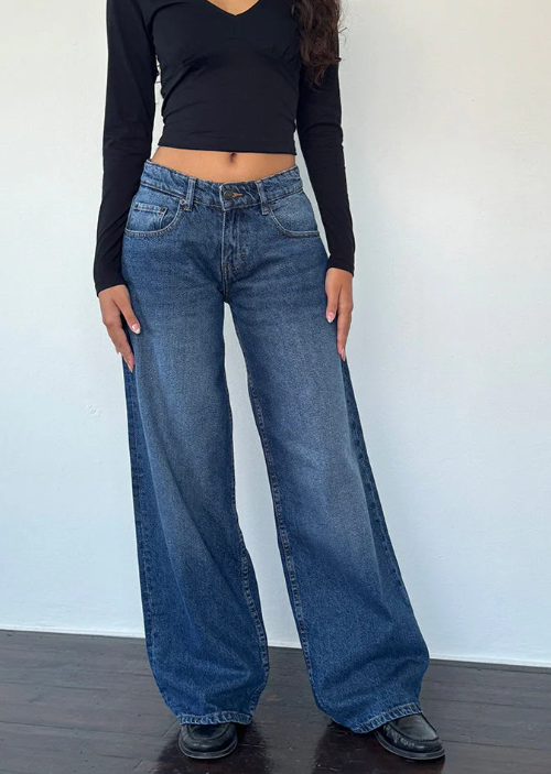 MIAMI Wide leg lowrise jeans | 1+1 Gratis