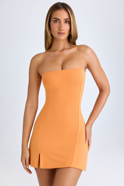 Modal Bandeau Mini Dress in Sunset Orange