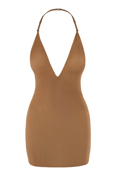 Intimates Soft Mesh Multiway Mini Dress in Almond