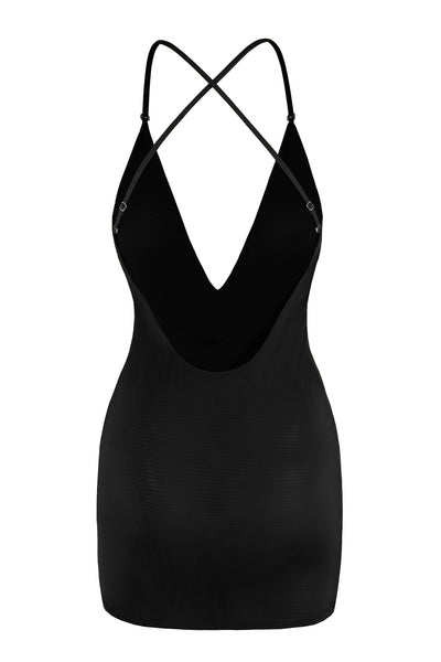 Intimates Soft Mesh Multiway Mini Dress in Black