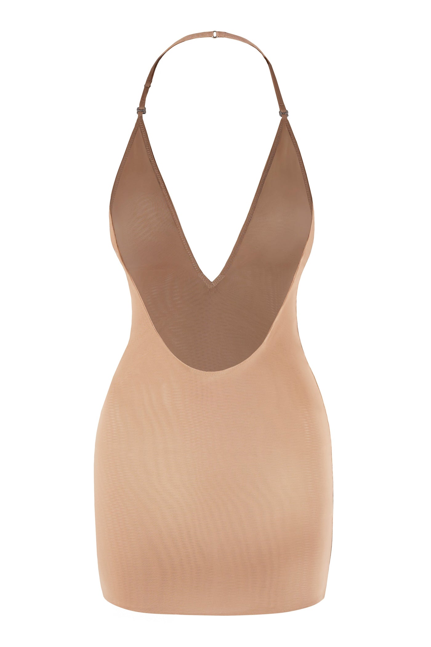 Intimates Soft Mesh Multiway Mini Dress in Warm Peach